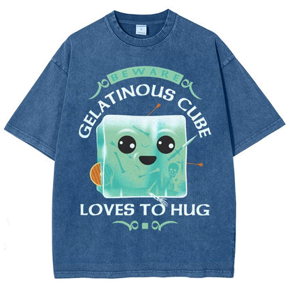 Gelatinous Cube Loves To Hug Vintage Distressed T-shirt