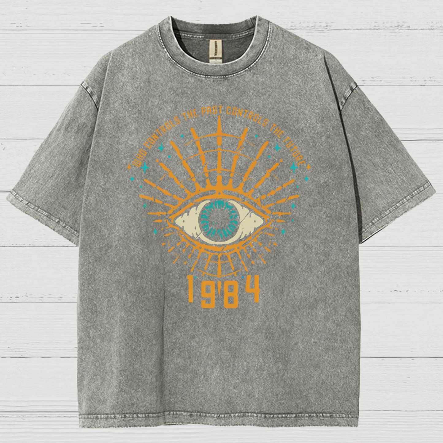 1984 George Orwell Control The Future Vintage Distressed T-shirt