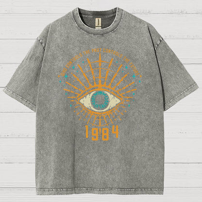 1984 George Orwell Control The Future Vintage Distressed T-shirt