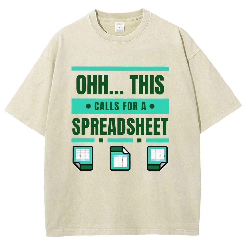 This Calls For A Spreadsheet Office Software Vintage Distressed T-shirt