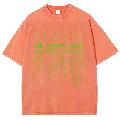 One Virtual Realm to Rule Them All Vintage Distressed T-shirt