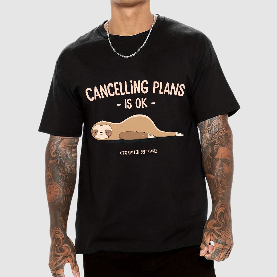 Cancelling Plans Is Ok Funny Nerdy T-Shirt