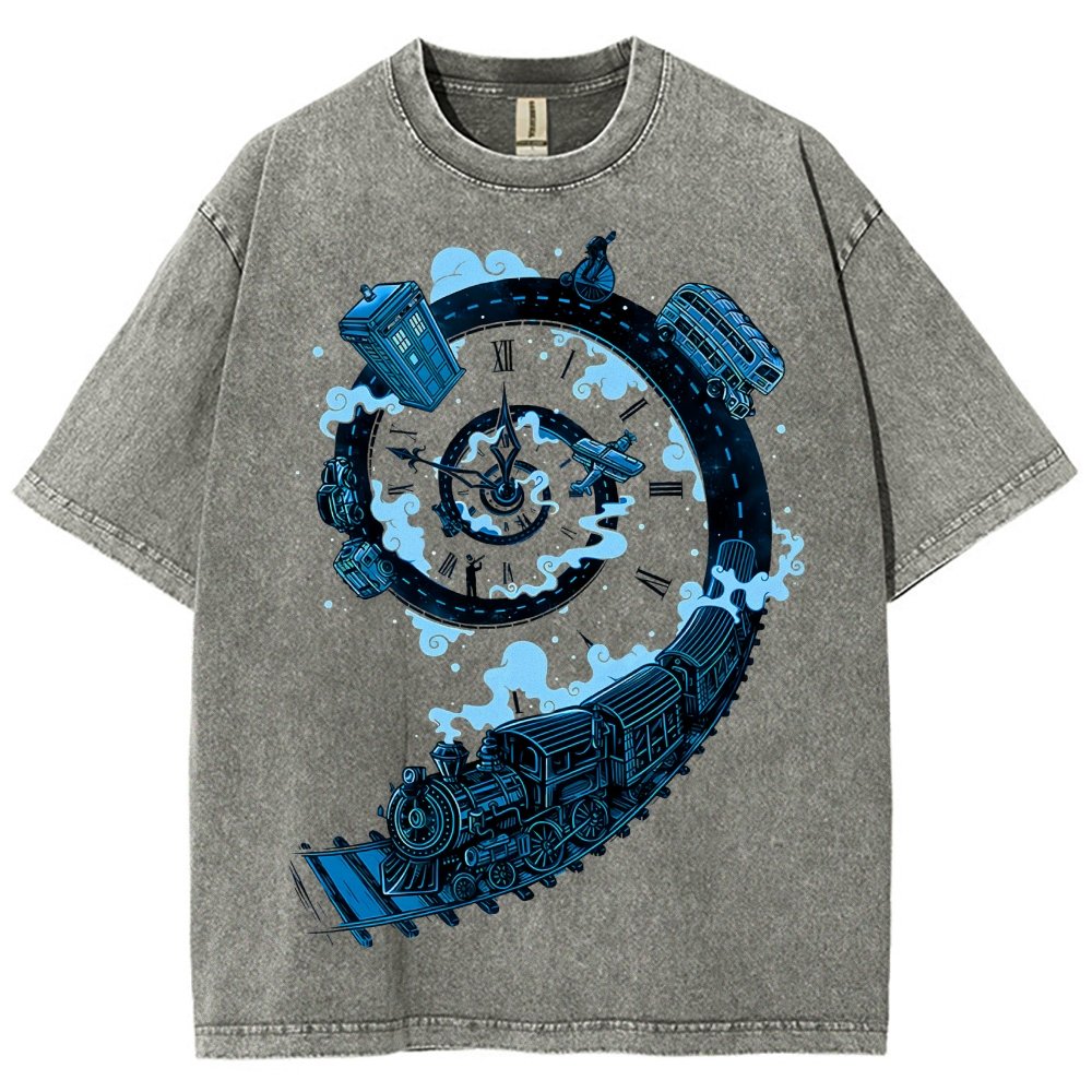 Time Machine Vintage Distressed T-shirt