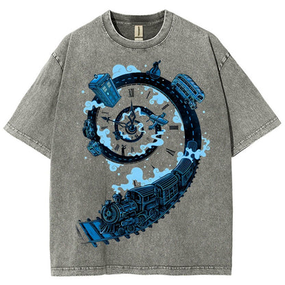 Time Machine Vintage Distressed T-shirt