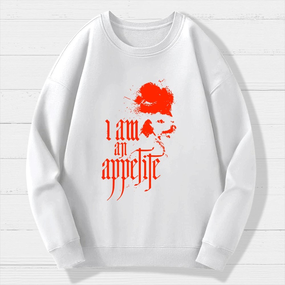 I Am An Appetite Geek Cotton Sweatshirt