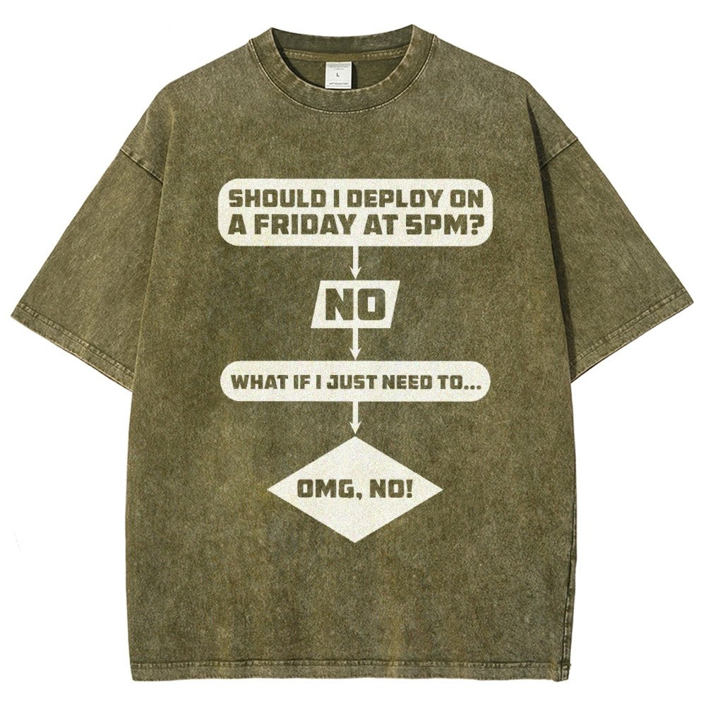 Deploy on Friday? Vintage Distressed T-shirt