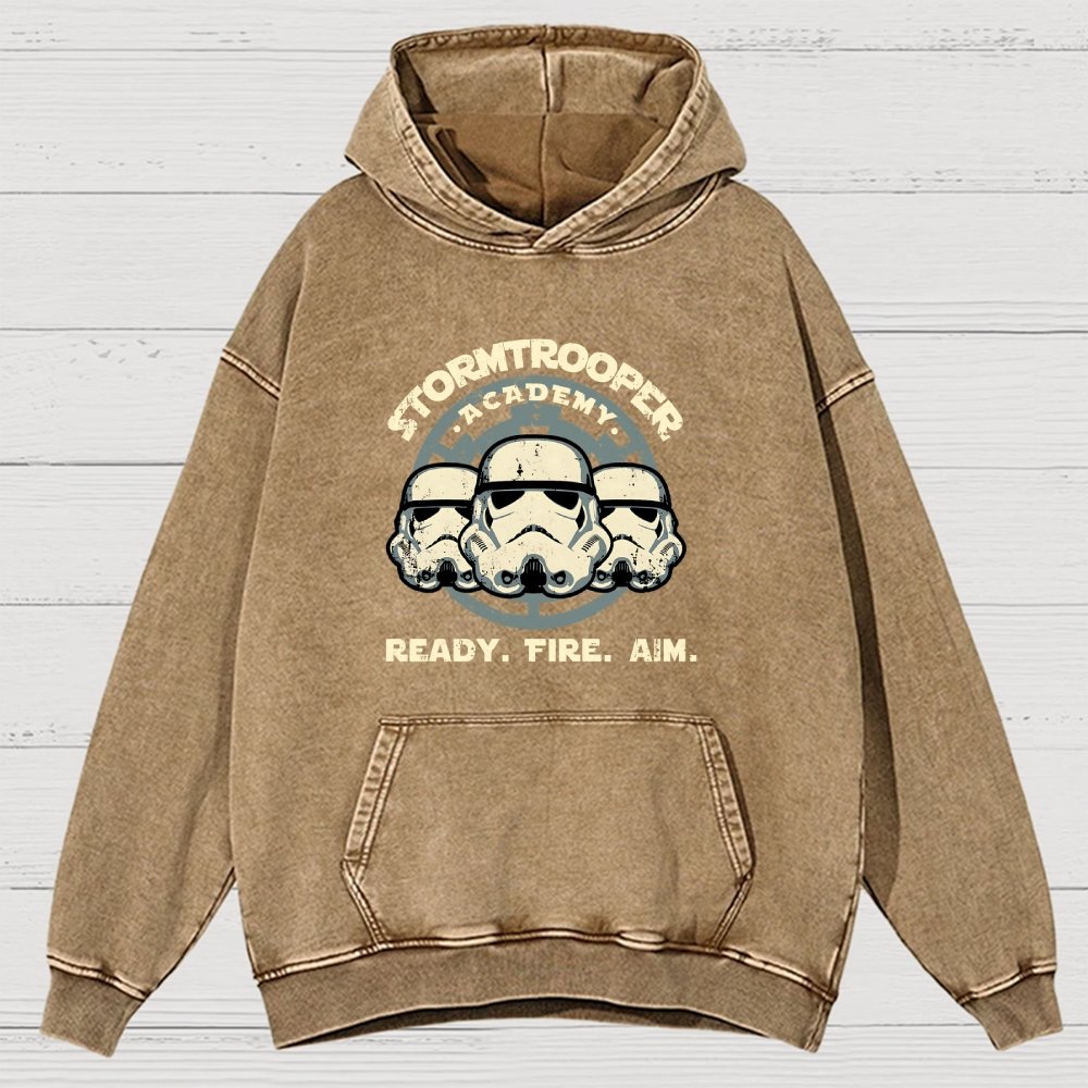 Ready. Fire. Aim. Vintage Distressed Hoodie