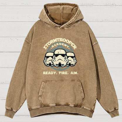 Ready. Fire. Aim. Vintage Distressed Hoodie