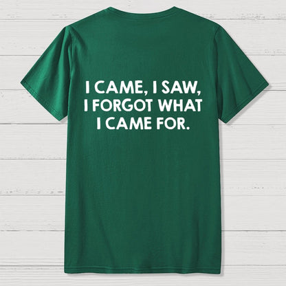 I Came and Saw Funny Back Printing Geek T-Shirt