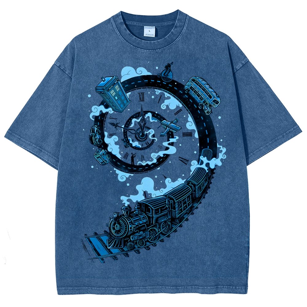 Time Machine Vintage Distressed T-shirt