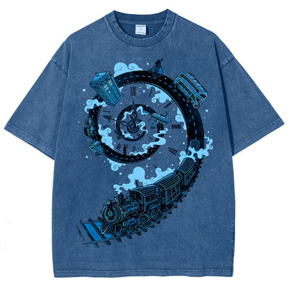 Time Machine Vintage Distressed T-shirt