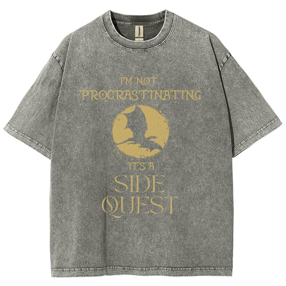 I'm Not Procrastinating It's A Side Quest Vintage Distressed T-shirt
