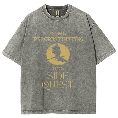 I'm Not Procrastinating It's A Side Quest Vintage Distressed T-shirt