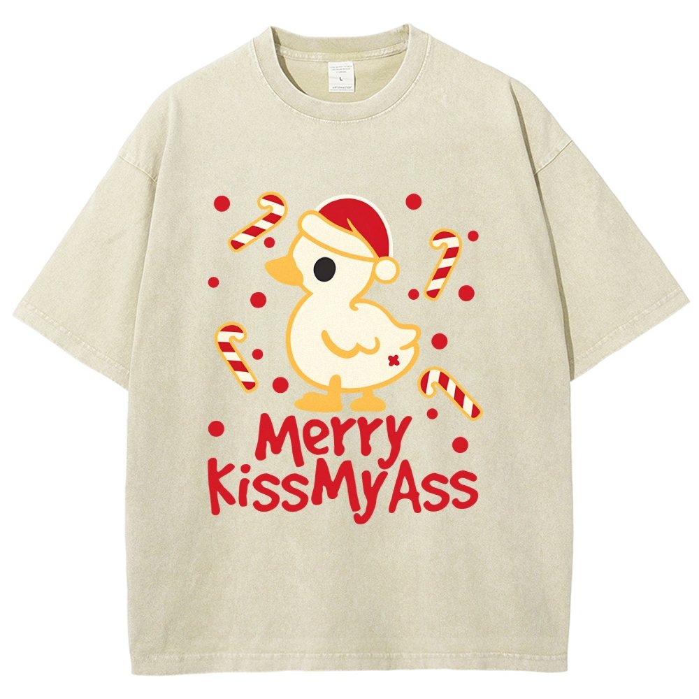 Duck Merry Kissmyass Vintage Distressed T-shirt
