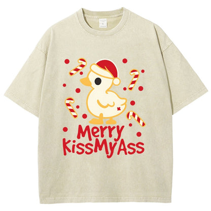 Duck Merry Kissmyass Vintage Distressed T-shirt