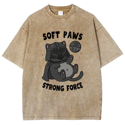Soft Paws Strong Force Vintage Distressed T-shirt