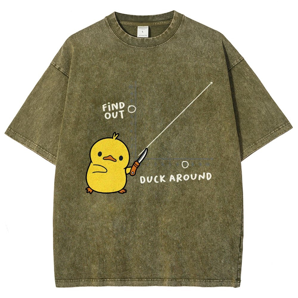 Duck Around Find Out Vintage Distressed T-shirt