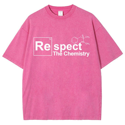 Respect The Chemistry Geeky Vintage Distressed T-shirt