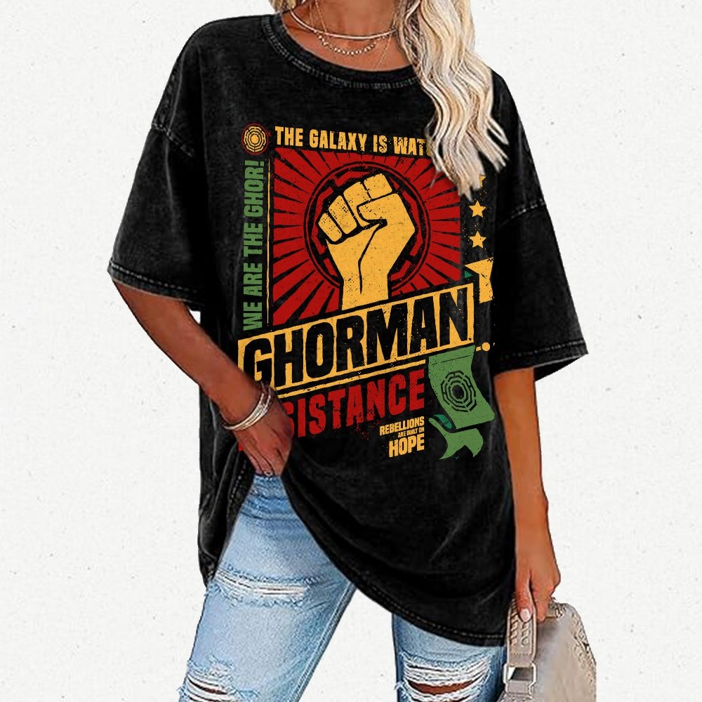 Galactic Resistance Vintage Distressed T-shirt