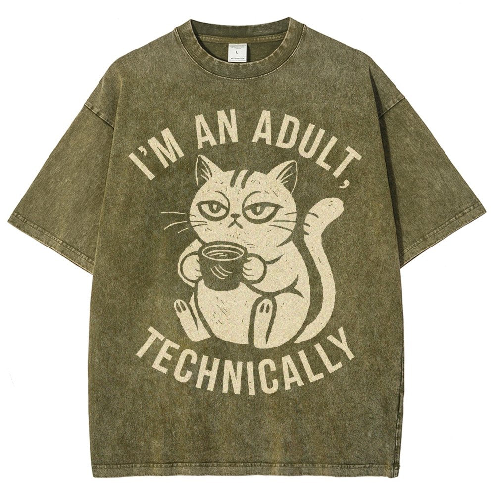 I'm An Adult Technically Vintage Distressed T-shirt
