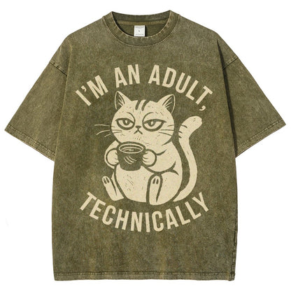I'm An Adult Technically Vintage Distressed T-shirt