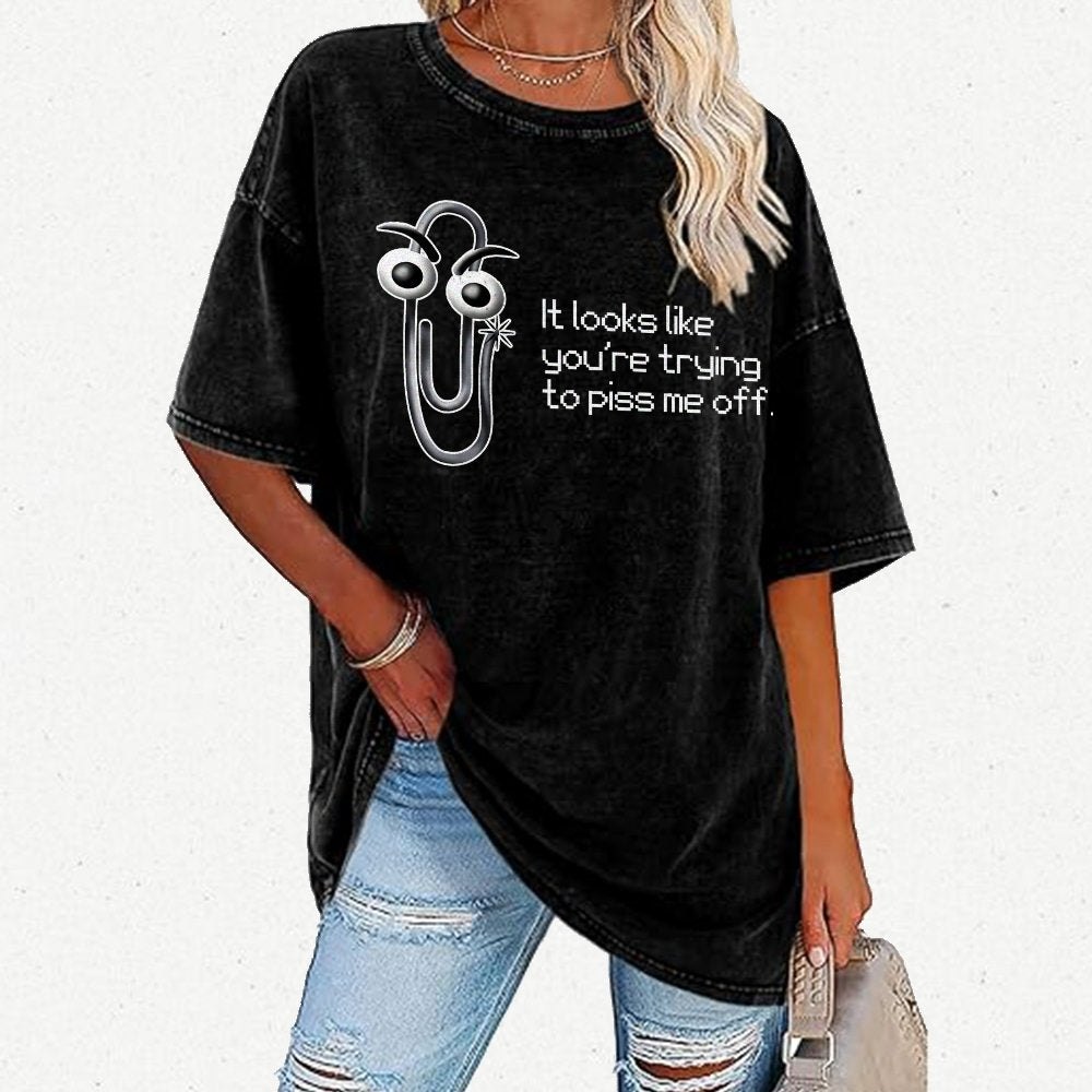 One Snippy Clip Vintage Distressed T-shirt