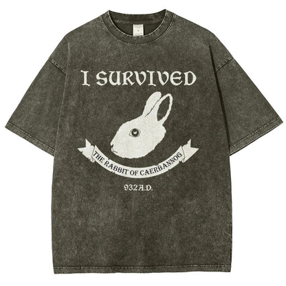 I Survived The Mysterious Rabbit 932A.D Vintage Distressed T-shirt