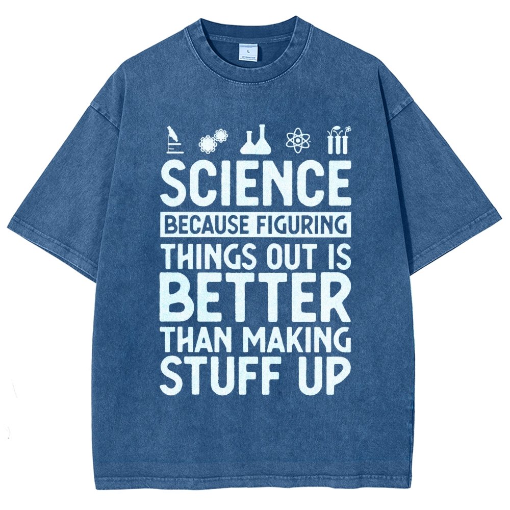 Science Figuring Stuff Funny Science Vintage Distressed T-shirt