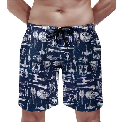 Space War Galaxy Ship Blueprints Geek Shorts