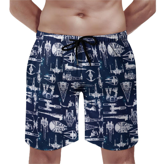 Space War Galaxy Ship Blueprints Geek Shorts