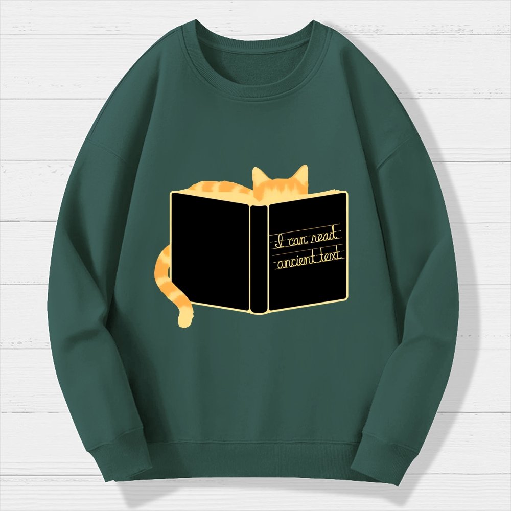 Ancient Text Geek Cotton Sweatshirt