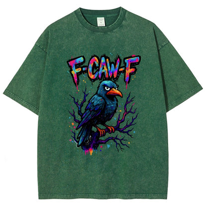 F-Caw-F Raven Vintage Distressed T-shirt