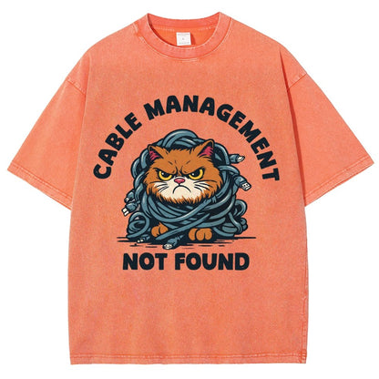 Cable Management Not Found Vintage Distressed T-shirt