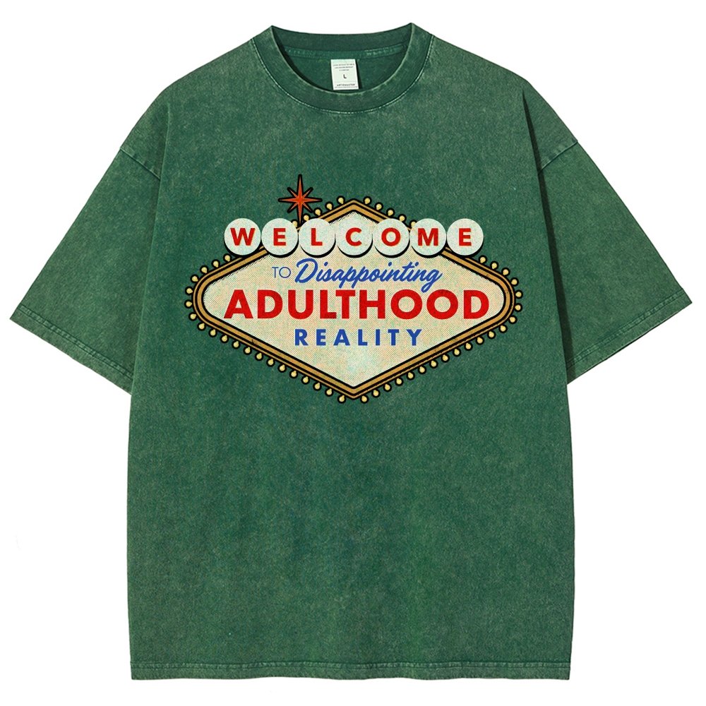 Welcome To Adulthood Vintage Distressed T-shirt