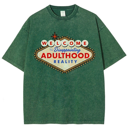 Welcome To Adulthood Vintage Distressed T-shirt
