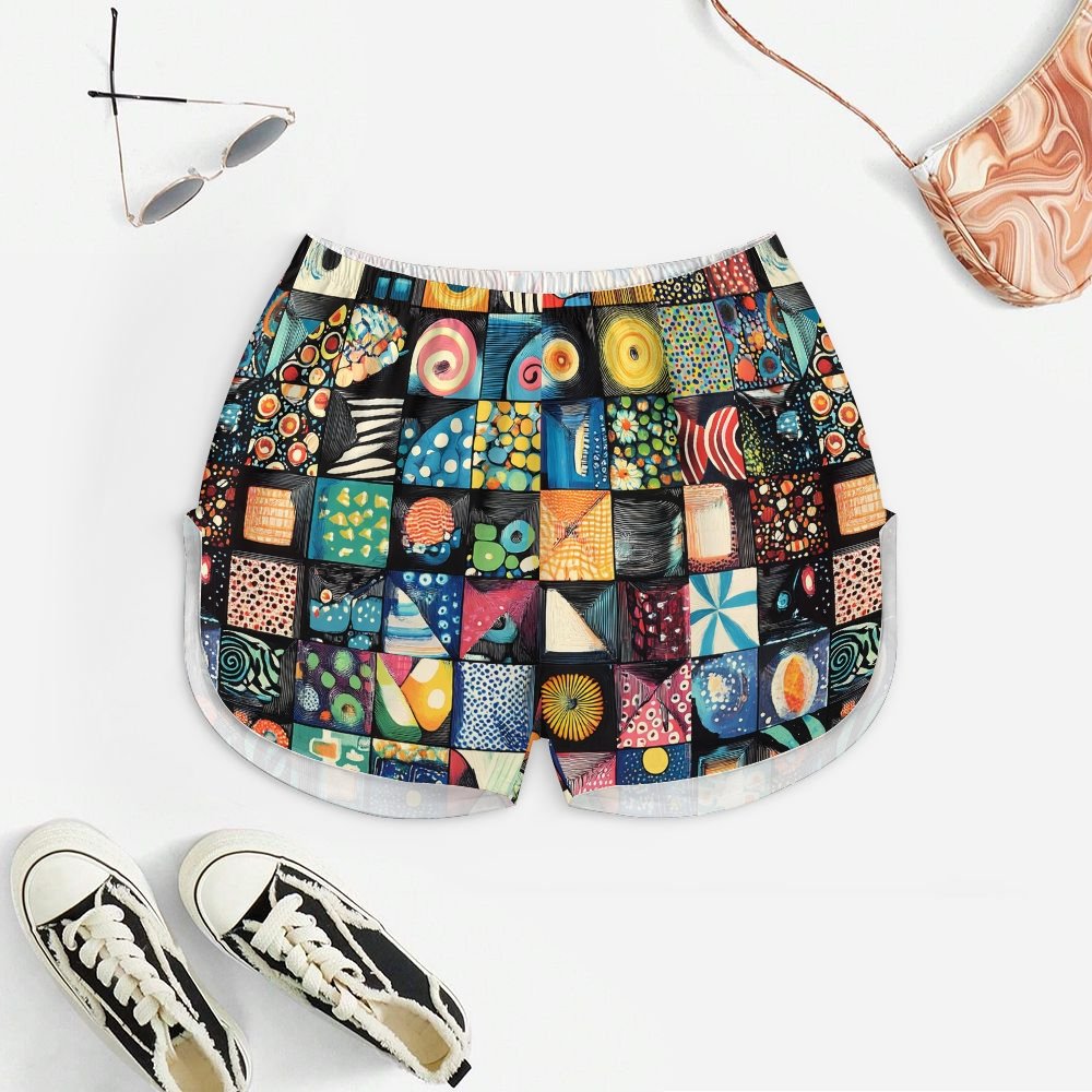 Mosaic Art Graffiti Women's Geek Suspender Cami Set