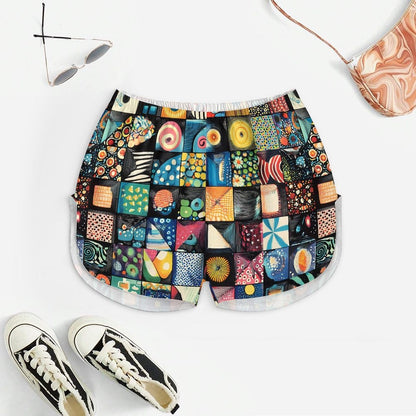 Mosaic Art Graffiti Women's Geek Suspender Cami Set