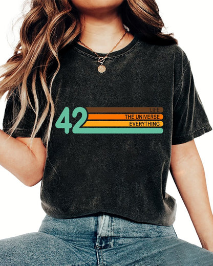 42  Life The Universe And Everything Vintage Distressed T-shirt