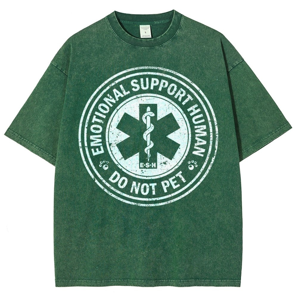 Emotional Support Human Vintage Distressed T-shirt