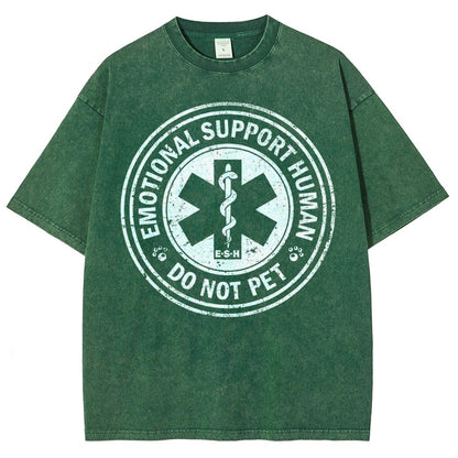 Emotional Support Human Vintage Distressed T-shirt