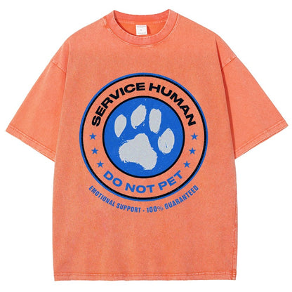 Service Human Do Not Pet Vintage Distressed T-shirt