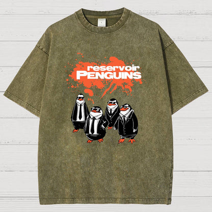 Reservoir Penguins Geeky Vintage Distressed T-shirt