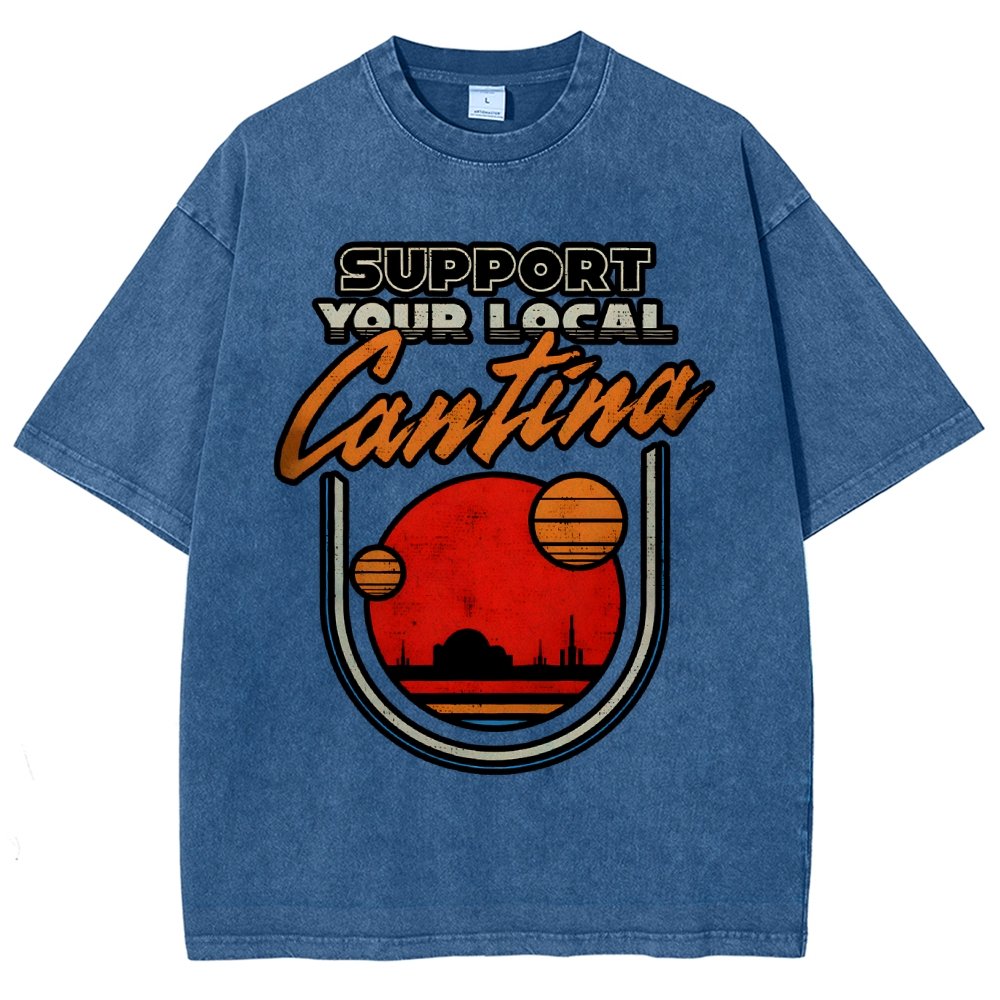 Support Your Local Hangout Vintage Distressed T-shirt