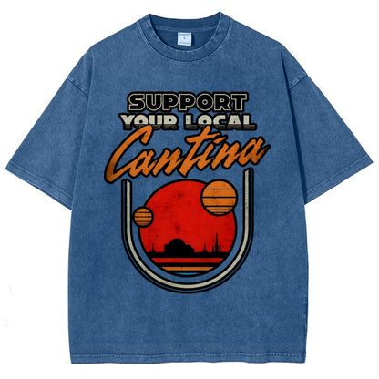 Support Your Local Hangout Vintage Distressed T-shirt