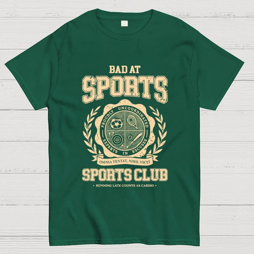 Bad at Sports Sports Club Unisex Geek T-Shirt