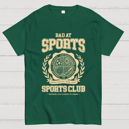Bad at Sports Sports Club Unisex Geek T-Shirt