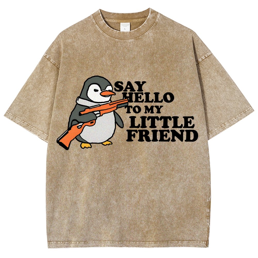 Say Hello To My Little Friend! Vintage Distressed T-shirt