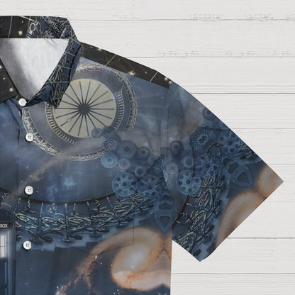 The Time Traveling Mysterious Phone Booth Geek Hawaiian Shirt