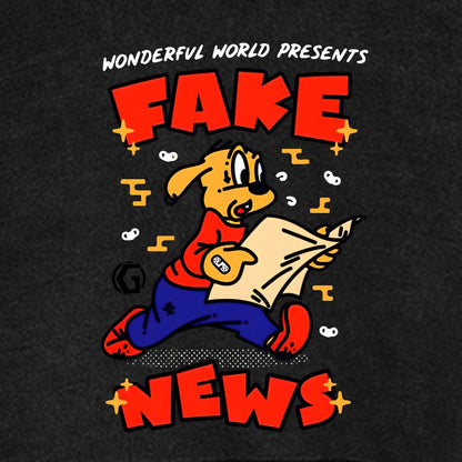 Fake News!Sarcasm Vintage Distressed Hoodie