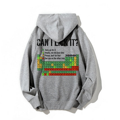Can I Lick It Printed Back Unisex Cotton Hoodie